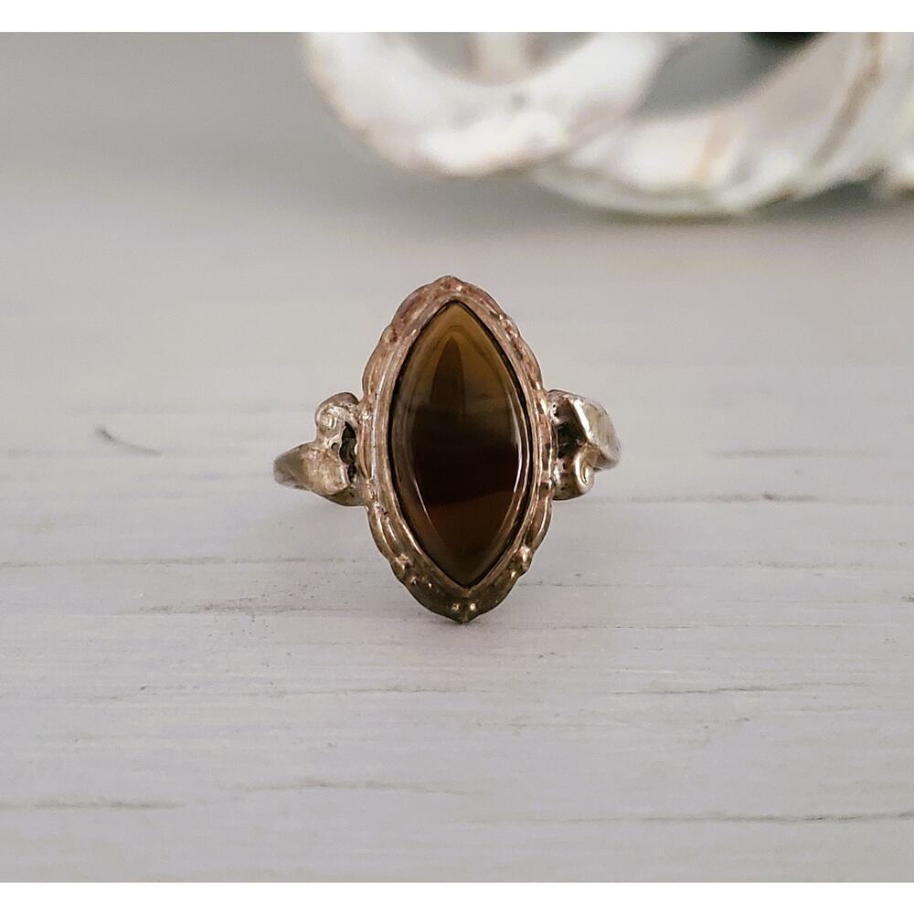 Vintage Sterling Silver Tiger's Eye Ring